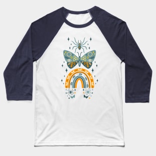 Mystic Moth Rainbow Baseball T-Shirt